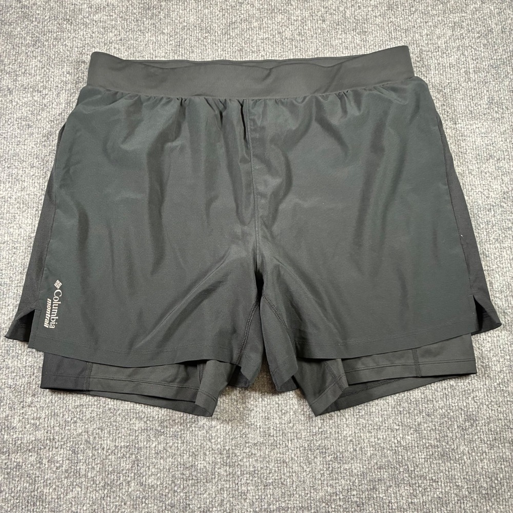 Columbia Montrail Titan Ultra II Shorts Womens L Black 5in Omni-Freeze Running